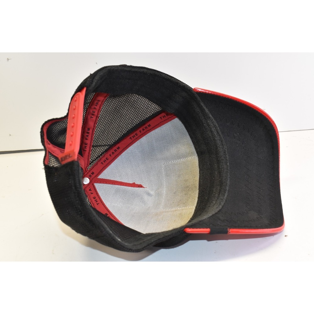 Goorin Bros The Farm Limited Circulation Snapback Hat GOAT Red/Black Pleather - Picture 6 of 6